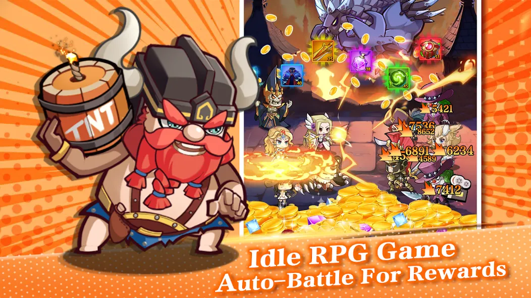 Mythic Summon: Idle RPG (Мифическое Призывание)  [МОД Бесконечные деньги] Screenshot 3