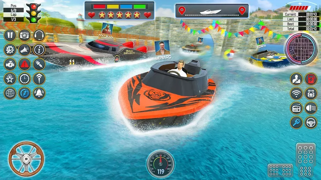 Speed Boat Racing: Boat games  [МОД Много денег] Screenshot 2