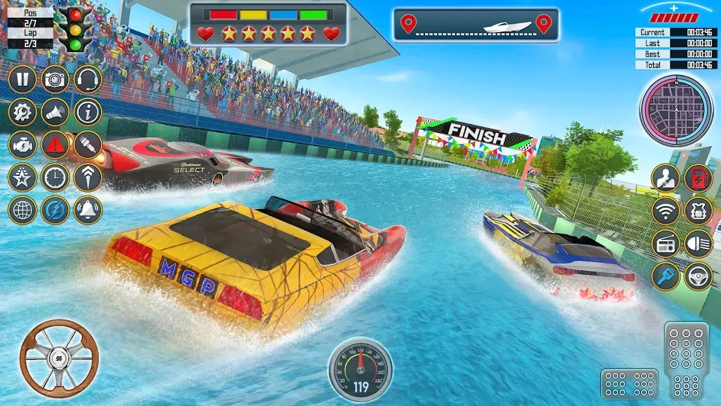 Speed Boat Racing: Boat games  [МОД Много денег] Screenshot 4