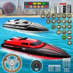 Скачать взломанную Speed Boat Racing: Boat games  [МОД Много денег] - полная версия apk на Андроид