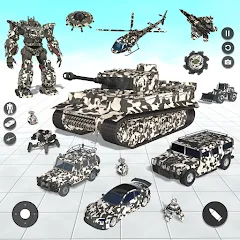 Скачать взломанную Tank Robot Game Army Games (армейский танк робот трансформационная игра)  [МОД Unlimited Money] - последняя версия apk на Андроид