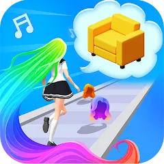 Скачать взломанную Dancing Hair (Дансинг Хэр)  [МОД Unlocked] - последняя версия apk на Андроид