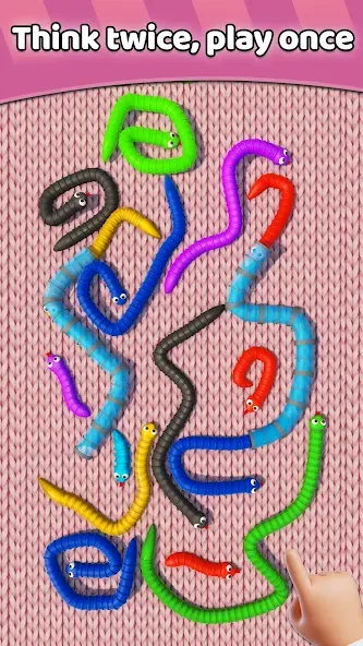 Tangled Snakes Puzzle Game (Танглед Снейк 3Д)  [МОД Все открыто] Screenshot 2