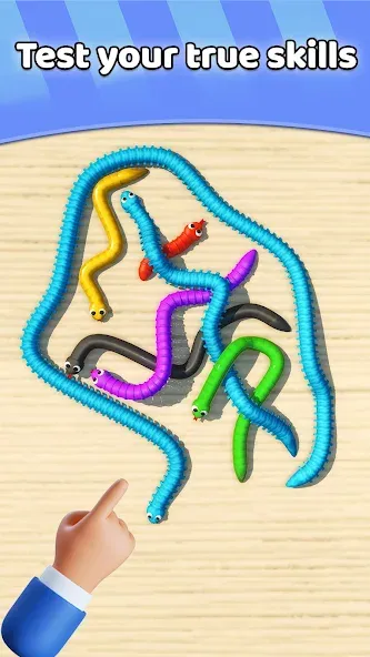 Tangled Snakes Puzzle Game (Танглед Снейк 3Д)  [МОД Все открыто] Screenshot 4