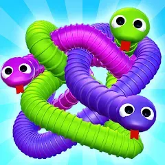 Скачать взломанную Tangled Snakes Puzzle Game (Танглед Снейк 3Д)  [МОД Все открыто] - стабильная версия apk на Андроид