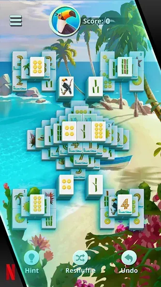 NETFLIX Mahjong Solitaire (НЕТФЛИКС)  [МОД Много денег] Screenshot 3