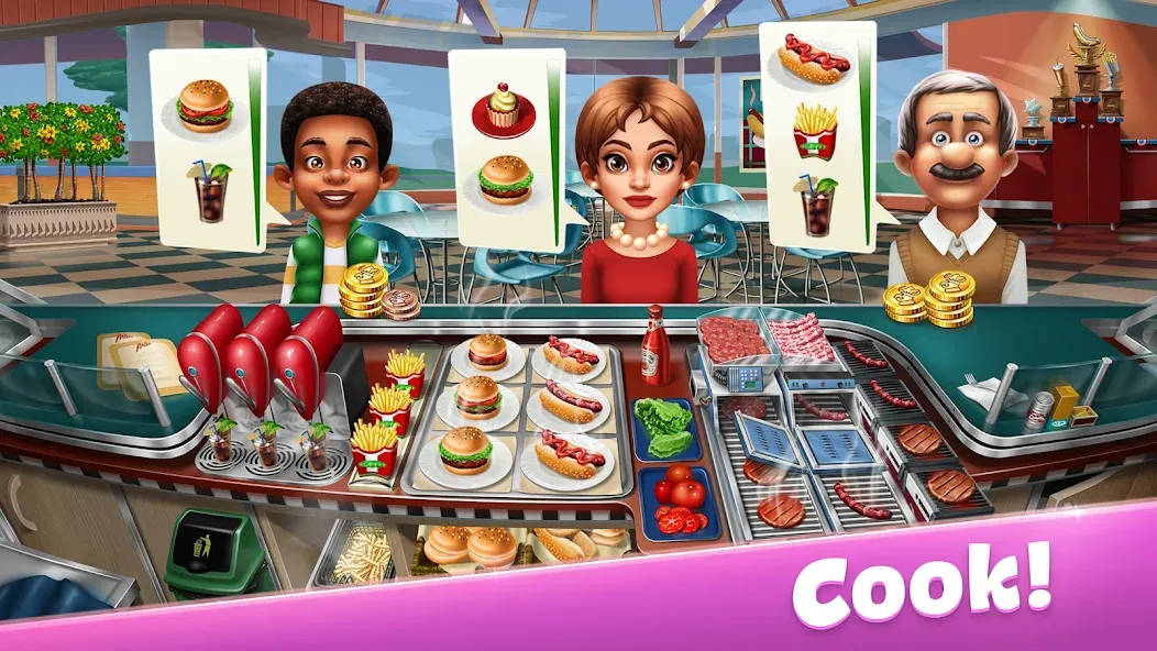 Cooking Fever: Restaurant Game  [МОД Много денег] Screenshot 1