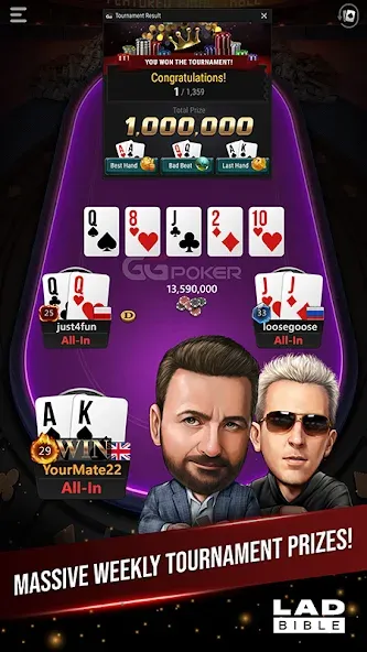 GGPoker UK - Real Online Poker (Покер Великобритания)  [МОД Бесконечные монеты] Screenshot 1