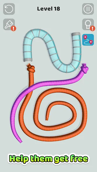 Tangled Snakes (Танглд Снейкс)  [МОД Unlocked] Screenshot 2