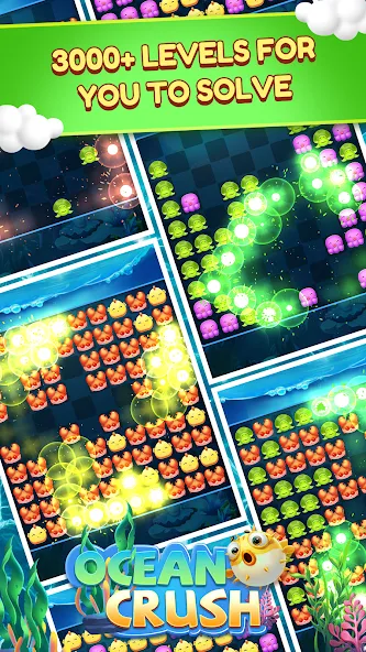 Ocean Crush-Matching Games (Оушен Краш)  [МОД Бесконечные деньги] Screenshot 2