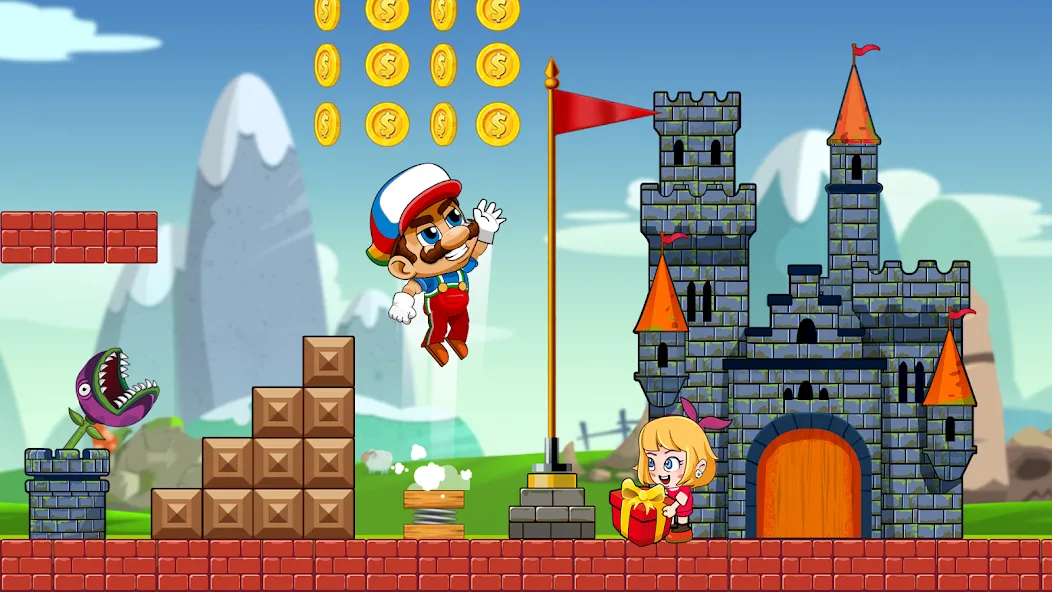 Super Bean Bros: Running Games (Супер Бин Приключение)  [МОД Бесконечные монеты] Screenshot 3