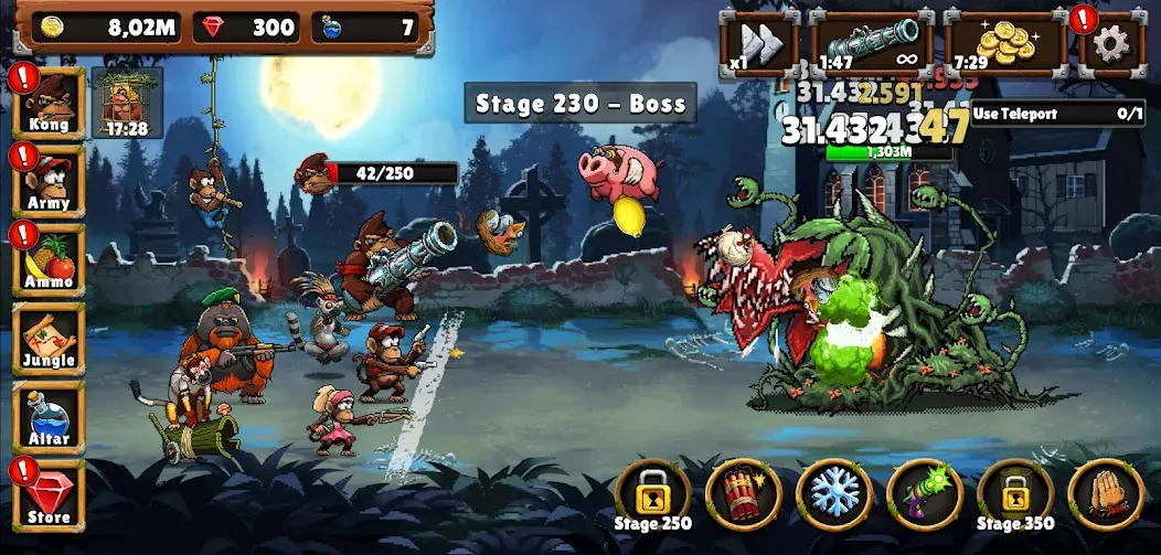 Apes vs. Zombies  [МОД Много денег] Screenshot 4