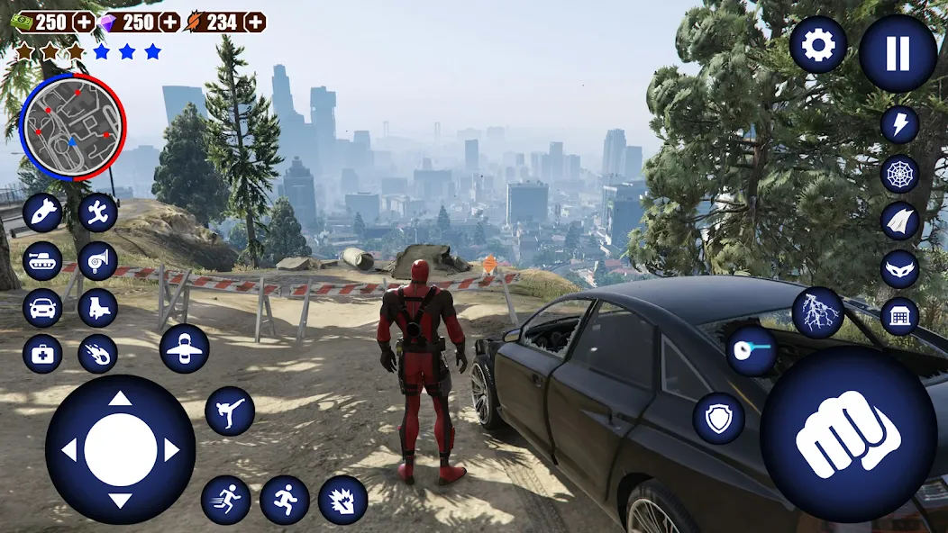 Miami Rope Hero Spider Game  [МОД Menu] Screenshot 3