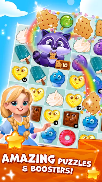 Candy Valley - Match 3 Puzzle  [МОД Меню] Screenshot 3