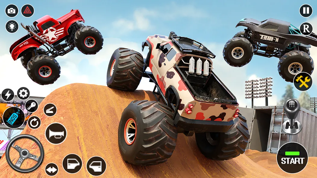 Fearless US Monster Truck Game (Фирлесс ЮЭС Монстер Трак Гейм)  [МОД Много денег] Screenshot 3