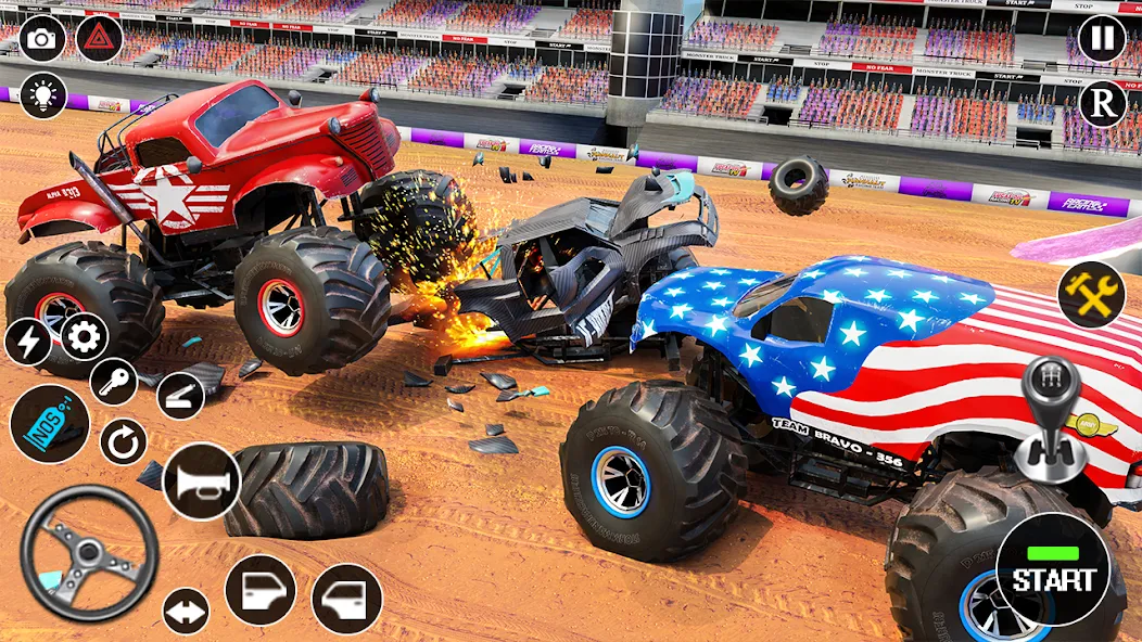 Fearless US Monster Truck Game (Фирлесс ЮЭС Монстер Трак Гейм)  [МОД Много денег] Screenshot 4