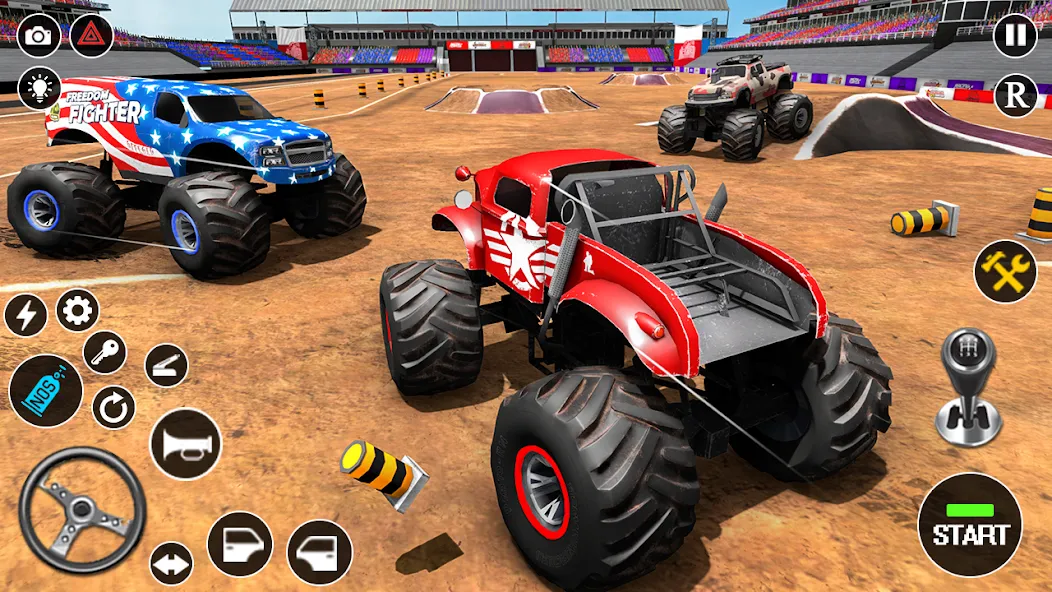 Fearless US Monster Truck Game (Фирлесс ЮЭС Монстер Трак Гейм)  [МОД Много денег] Screenshot 5