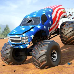 Взломанная Fearless US Monster Truck Game (Фирлесс ЮЭС Монстер Трак Гейм)  [МОД Много денег] - полная версия apk на Андроид