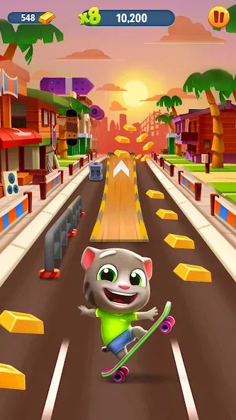 Talking Tom Gold Run  [МОД Menu] Screenshot 1