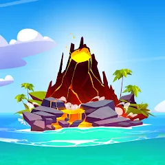 Взлом Volcano Island - Sim Game (Вулканический остров)  [МОД Много монет] - стабильная версия apk на Андроид