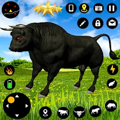 Скачать взломанную Angry Bull Attack Fight Games (Ангри Булл Атак Файт Геймс)  [МОД Бесконечные монеты] - полная версия apk на Андроид