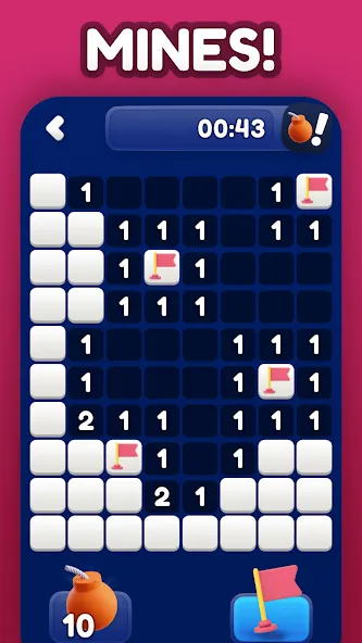 Minesweeper Bomb Mines Game (Майнсвипер разблокирует уровни Марка)  [МОД Много денег] Screenshot 1