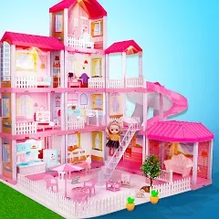 Взломанная Girl Doll House Design Games (Дизайнерские игры для девочек Домик для кукол)  [МОД Unlocked] - последняя версия apk на Андроид