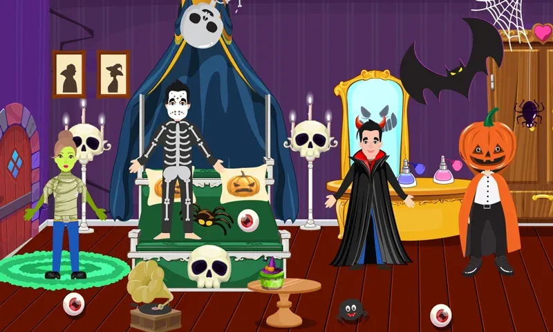 Pretend Play Halloween Party (Претендуй на Хэллоуинскую вечеринку)  [МОД Бесконечные монеты] Screenshot 3