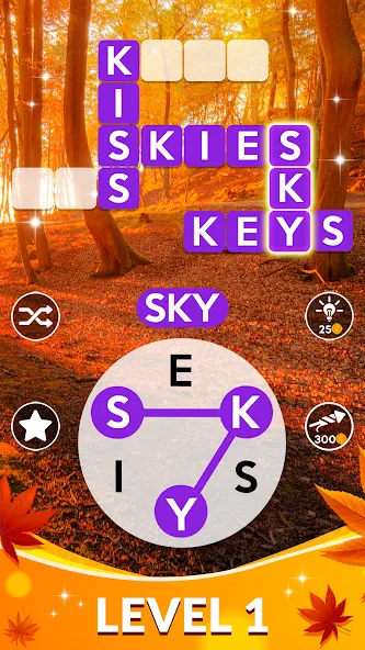 Wordscapes (Вордскейпс)  [МОД Бесконечные деньги] Screenshot 1