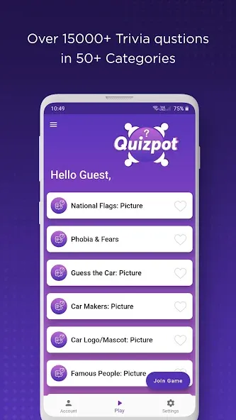 QuizPot: Group GK Quiz Trivia (КвизПот)  [МОД Много денег] Screenshot 2