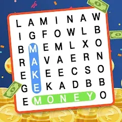 Взломанная Make Money: Word Search (Мейк Мани)  [МОД Много монет] - стабильная версия apk на Андроид