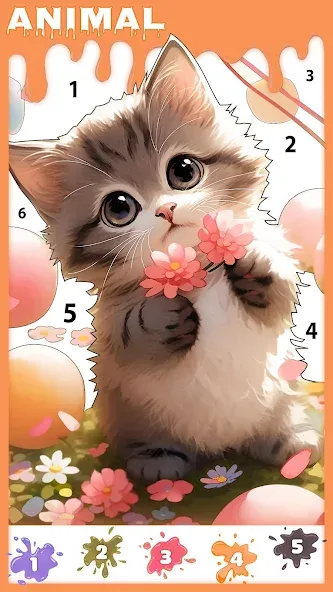 Paint Color: Color by number  [МОД Меню] Screenshot 5