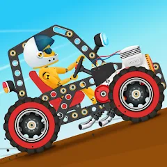 Взломанная Car Builder & Racing for Kids  [МОД Unlocked] - полная версия apk на Андроид