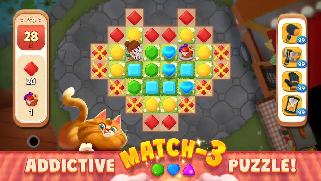 Delish Match : Match3 & Design (Делиш Матч)  [МОД Unlocked] Screenshot 1