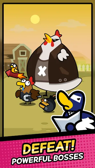 Duck vs Chicken : Idle Defense (Дак против Чикен)  [МОД Бесконечные монеты] Screenshot 4