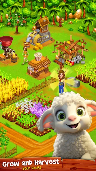 Country Valley Farming Game (Парадайз Хей Фарм Айленд)  [МОД Бесконечные монеты] Screenshot 1