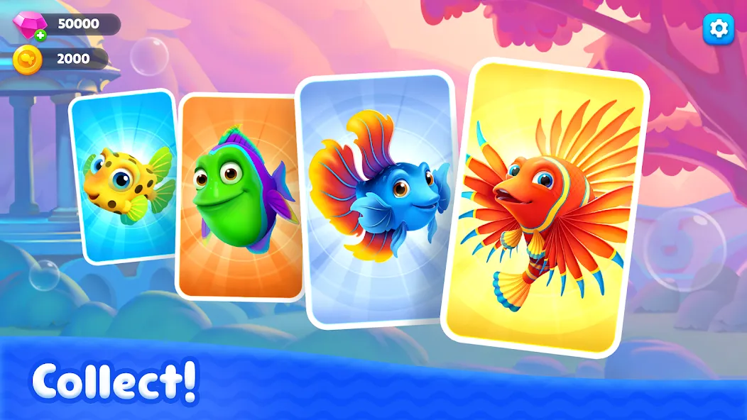 Fishdom Solitaire (Фишдом Солитер)  [МОД Меню] Screenshot 4