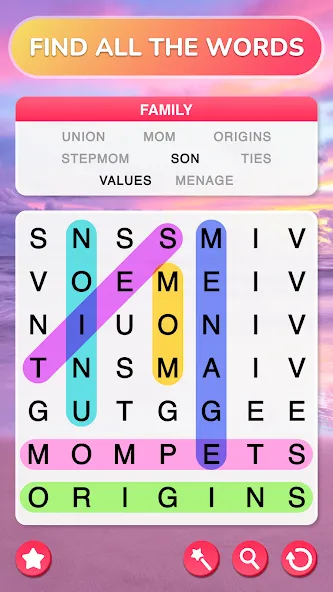 Word Search - Word Puzzle Game  [МОД Menu] Screenshot 1