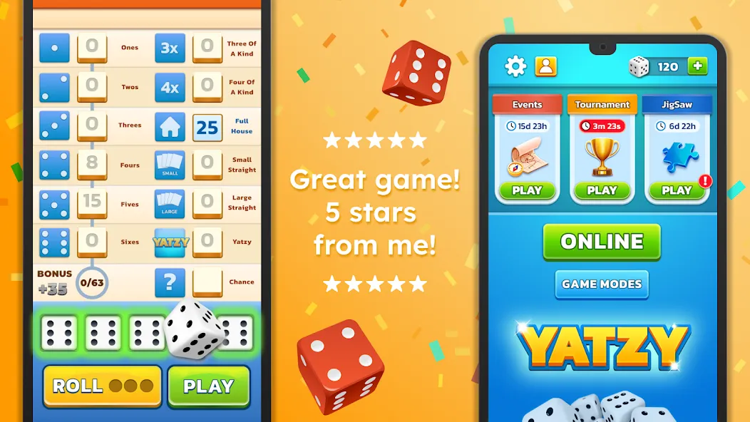 Yatzy - Fun Classic Dice Game (Ятзи)  [МОД Бесконечные деньги] Screenshot 2