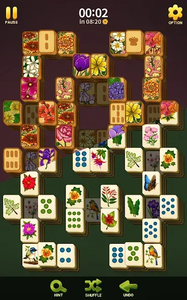 Mahjong Blossom Solitaire  [МОД Меню] Screenshot 4