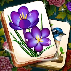 Взломанная Mahjong Blossom Solitaire  [МОД Меню] - стабильная версия apk на Андроид