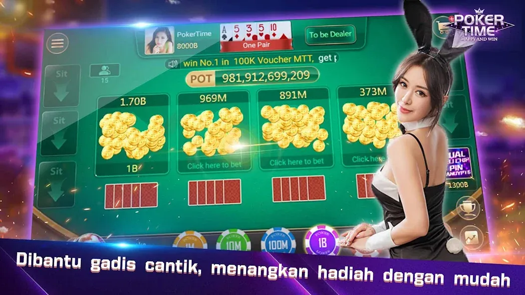 Poker Time- Pulsa Texas Holdem (Покер Тайм)  [МОД Unlimited Money] Screenshot 2