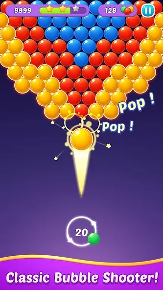 Bubble Shooter Gem Puzzle Pop (Бабл Шутер Драгоценный камень)  [МОД Unlimited Money] Screenshot 1