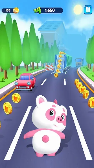 Piggy Panda Run: Fun Game  [МОД Все открыто] Screenshot 1