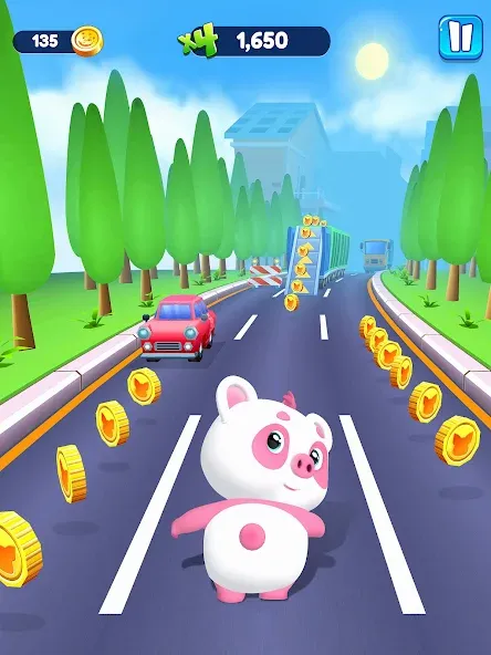 Piggy Panda Run: Fun Game  [МОД Все открыто] Screenshot 5