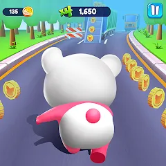 Скачать взломанную Piggy Panda Run: Fun Game  [МОД Все открыто] - последняя версия apk на Андроид