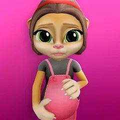 Скачать взломанную Pregnant Talking Cat Emma  [МОД Unlocked] - последняя версия apk на Андроид