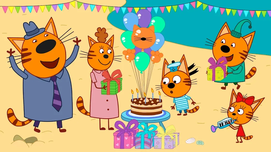 Kid-E-Cats: Kids birthday  [МОД Бесконечные монеты] Screenshot 5