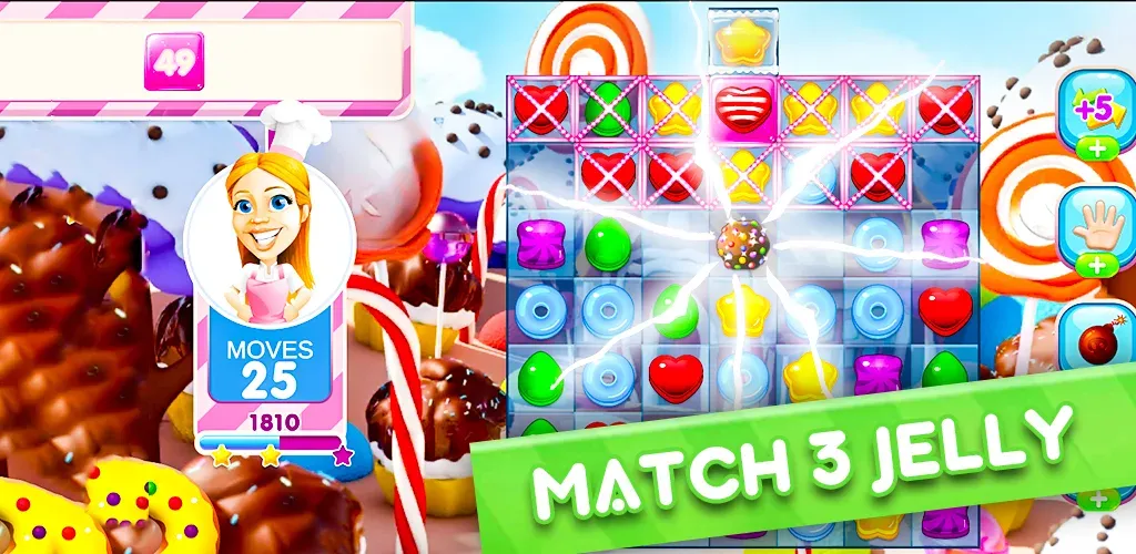 Jelly Kingdom Crush - Match 3  [МОД Menu] Screenshot 1