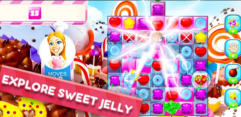 Jelly Kingdom Crush - Match 3  [МОД Menu] Screenshot 3